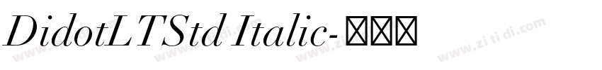 DidotLTStd Italic字体转换